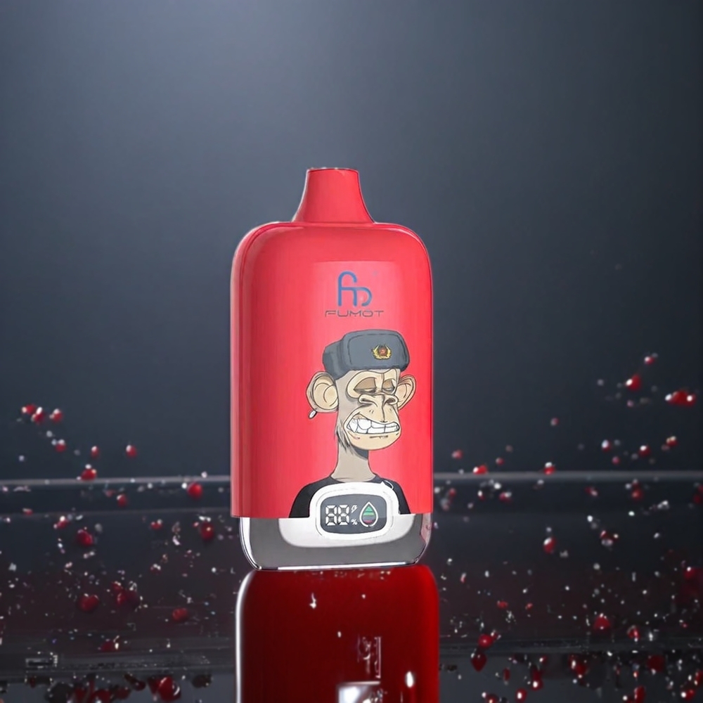 Fumot Tornado Belgique Grossiste Boîte Digitale 12000 Puffs 67g Fraise Red Bull Type-C