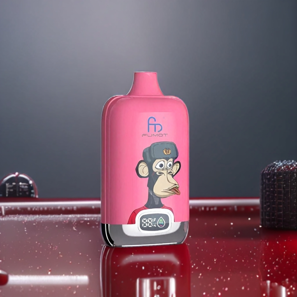 Fumot Tornado Digital Box Belgique Grossiste 12000 Puffs E-Liquide 20ml Fraise Beignet avec Batterie 550mAh