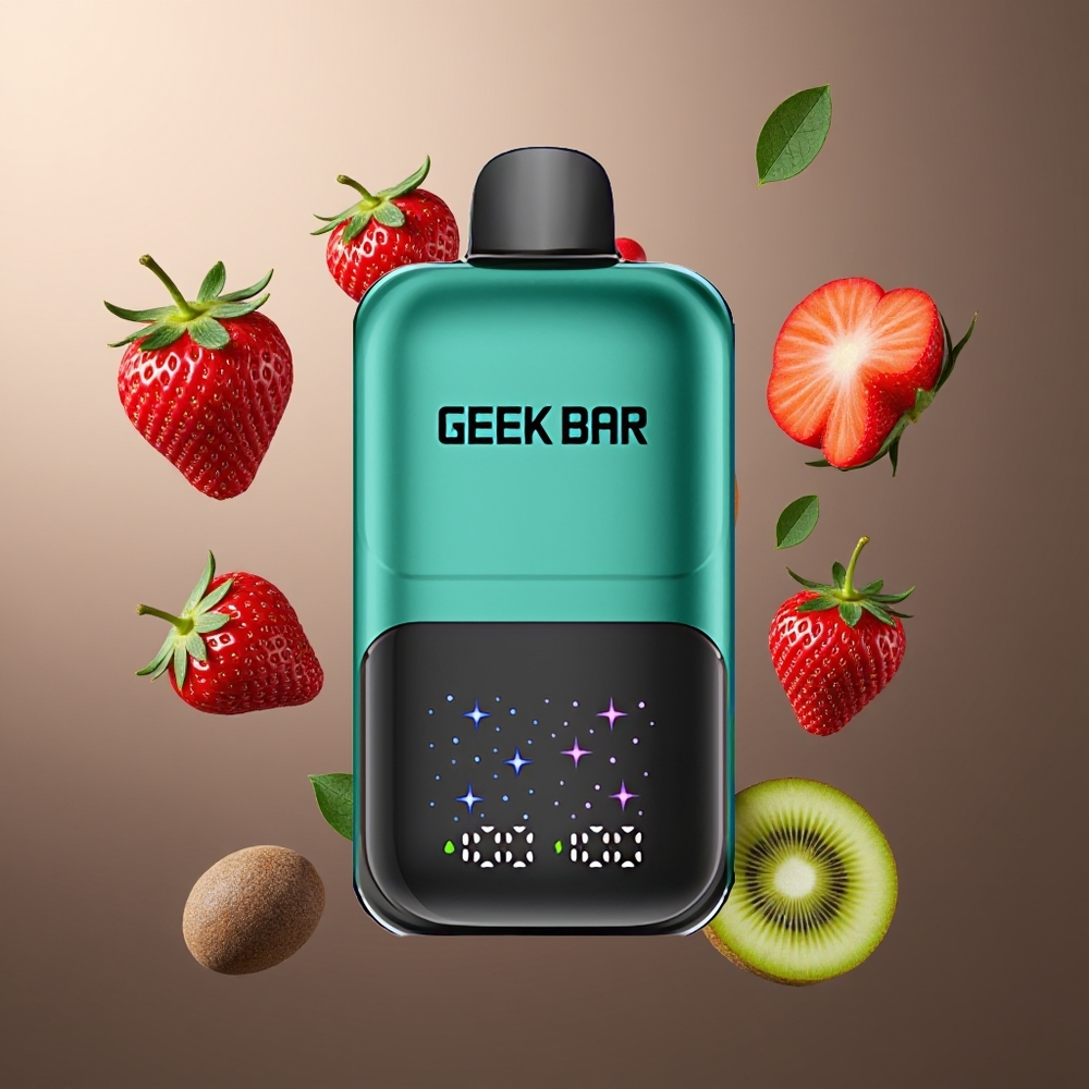 GEEKBAR 2GO 50000 Puffs Belgique Grossiste Fraise  Kiwi Écran Interactif Batterie Rechargeable