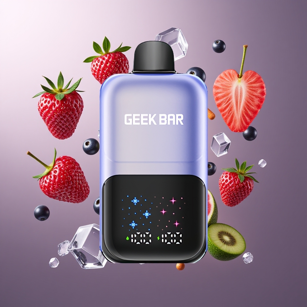GEEKBAR 2GO 50000 Puffs Belgique Grossiste Glace aux Baies Mixtes Écran Interactif Batterie Rechargeable