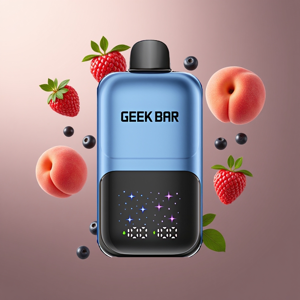 GEEKBAR 2GO 50000 Puffs Belgique Grossiste Pêche  Baies Écran Interactif Batterie Rechargeable