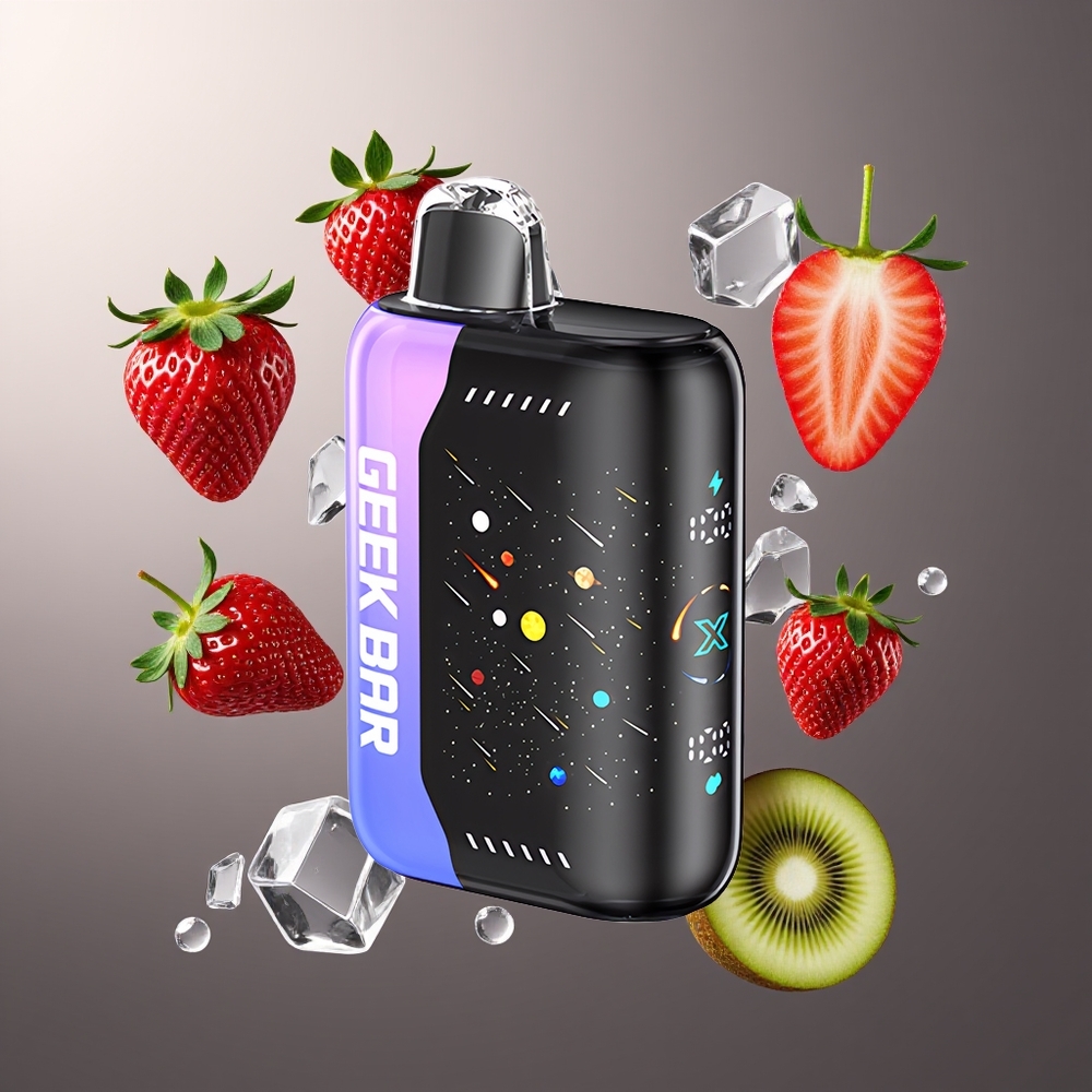 GEEKBAR Pulse X 42K Puffs Meteor Edition Belgique Grossiste Fraise Kiwi Glacé Dual Mesh Coil 820mAh