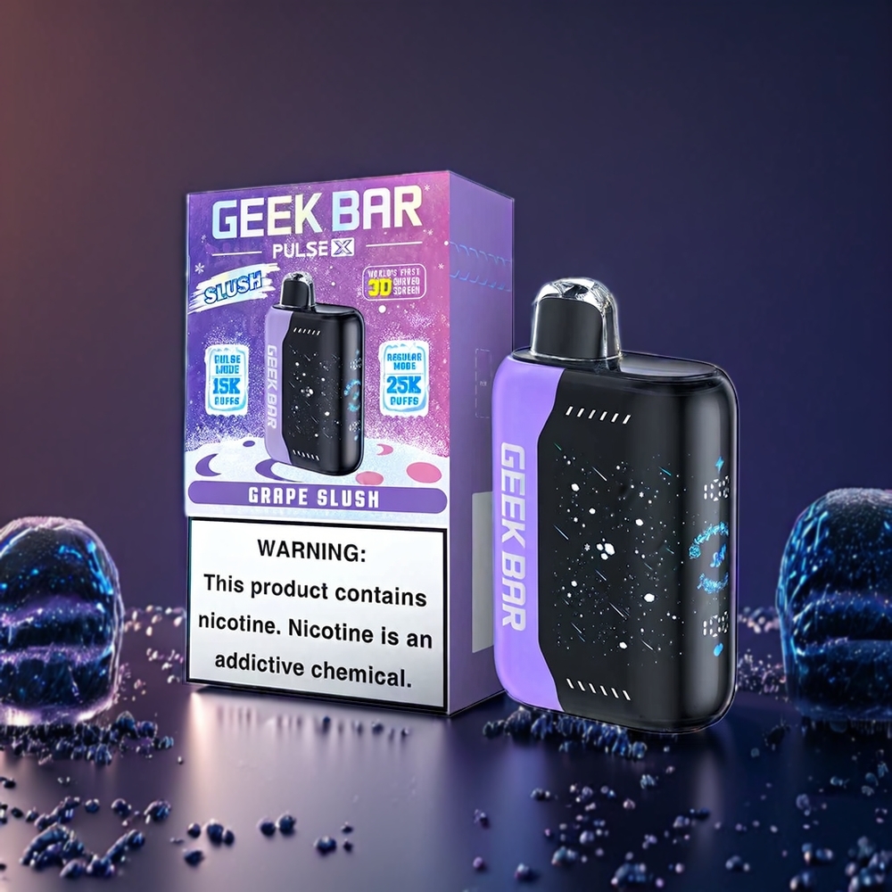 Geek Bar Pulse X 25000 Puffs Slush Édition Belgique Grossiste 18mL Écran Courbe 3D