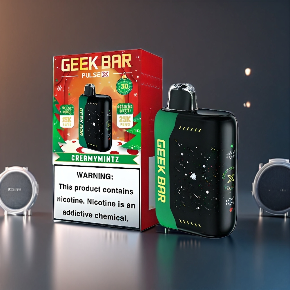 Geek Bar Pulse X 25000 Puffs Édition Noël Belgique Grossiste 18mL et USB Type-C