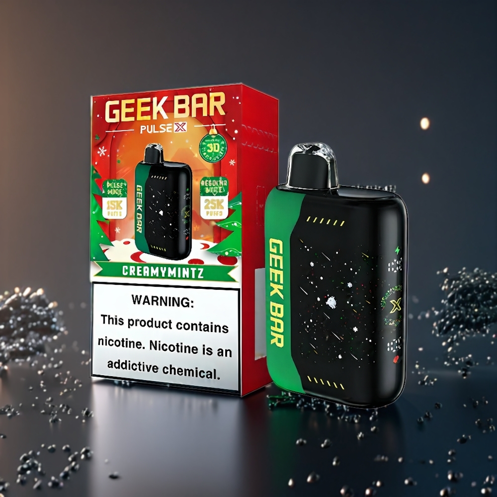 Geek Bar Pulse X 25000 Puffs Édition Noël Belgique Grossiste 18mL et USB Type-C