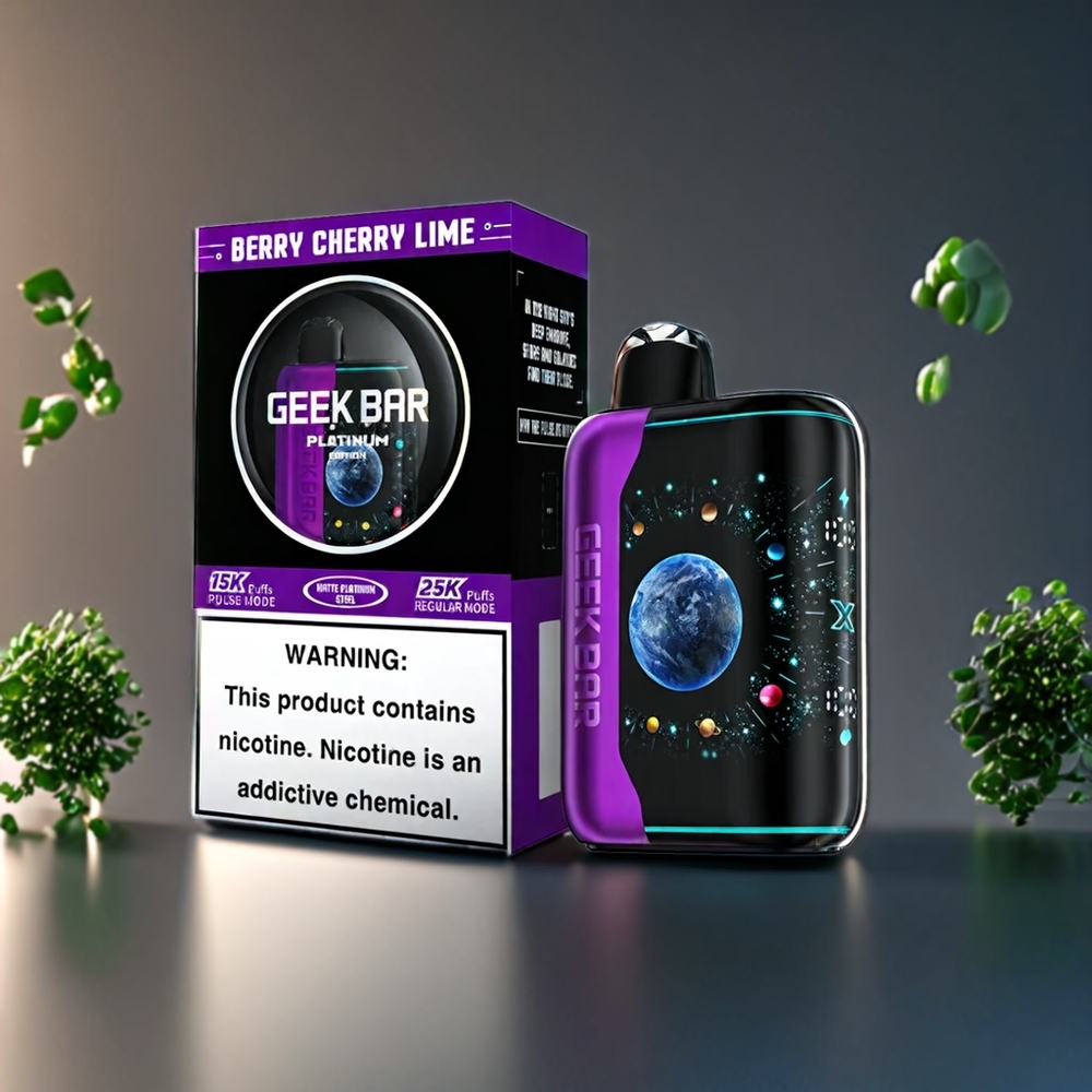 Geek Bar Pulse X Platinum Edition Belgique Grossiste 25000 Puffs 20mL Baie Cerise Citron Vert