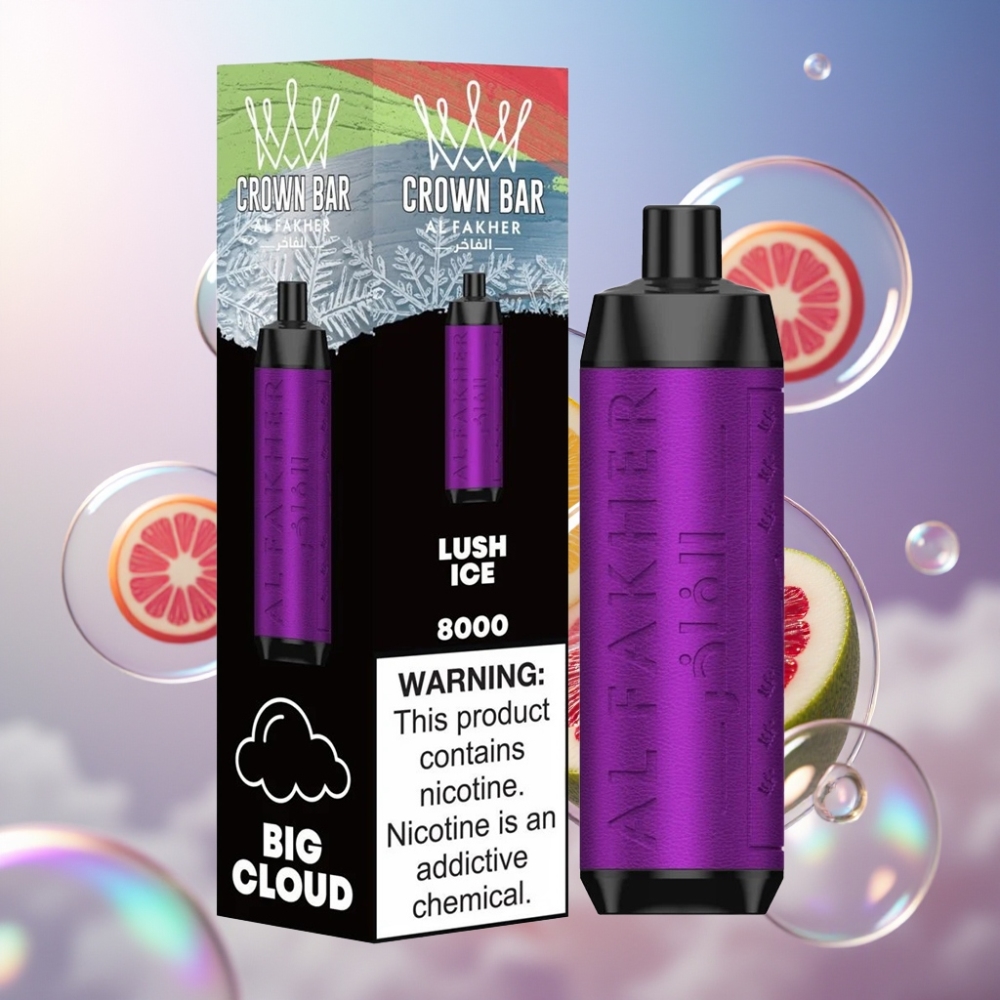 Glace Lush Al Fakher Crown Bar 8000 Puffs Belgique Grossiste 18ml USB Type-C