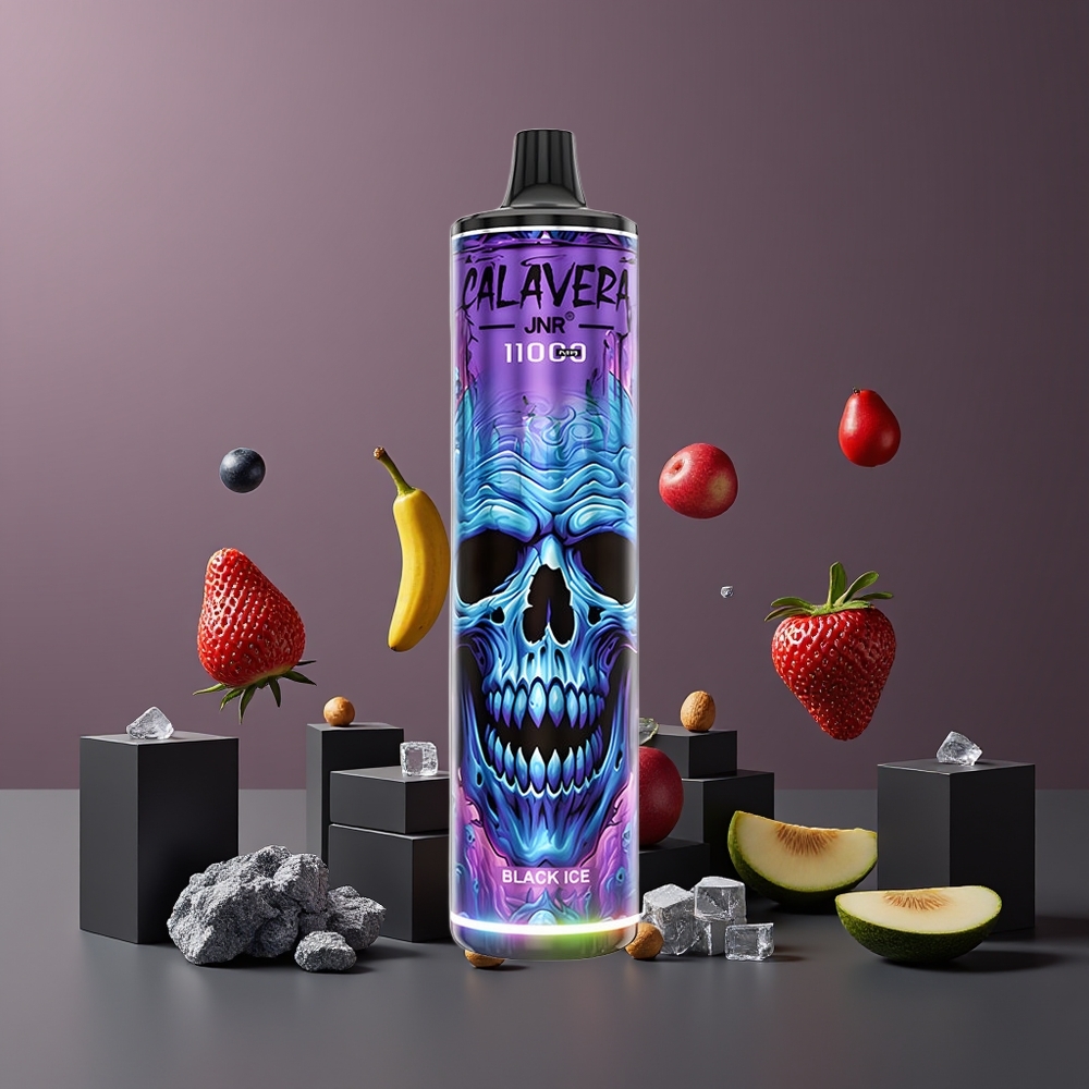 Glace Noire JNR Calavera 11000 Puffs Belgique Grossiste 21ml 10ohm Mesh Coil