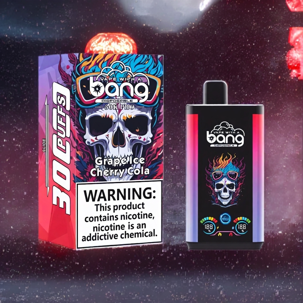 Glace Raisin  Cola Cerise Bang Pro 30K 30000 Puffs Belgique Grossiste 36ml 5