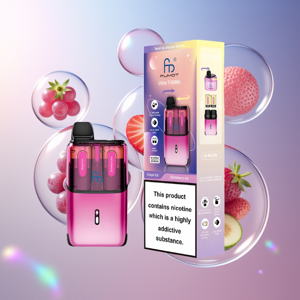 Glace Raisin  Glace Fraise Fumot Ultra 32000 Puffs Belgique Grossiste 800mAh Mesh Coil