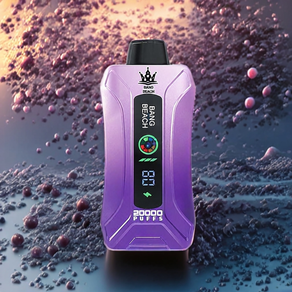 Glace Raisin Bang Beach 20000 Puffs Belgique Grossiste 35ml Écran Intelligent
