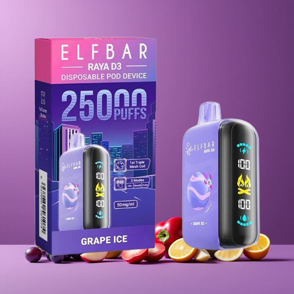 Glace Raisin ELF BAR RAYA D3 25000 Puffs 23ml 850mAh Belgique Grossiste