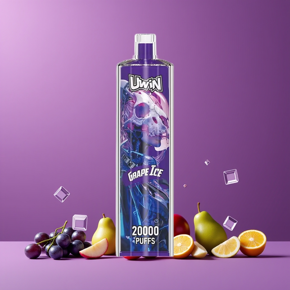 Glace Raisin Uwin Shisha Crystal 20000 Puffs 22ml Belgique Grossiste Mesh Coil
