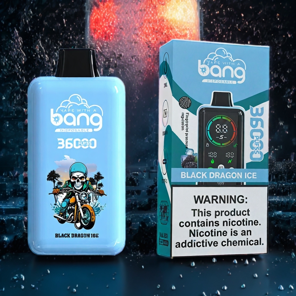Glace de Dragon Noir Bang Power 36000 Puffs Belgique Grossiste 36ml 5