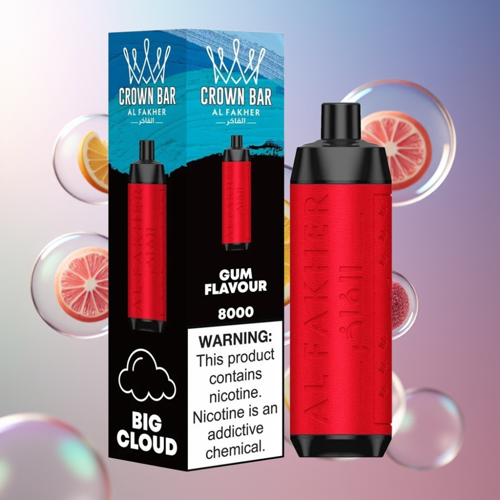 Gomme Al Fakher Crown Bar 8000 18ml 8000 Puffs Belgique Grossiste Crystal