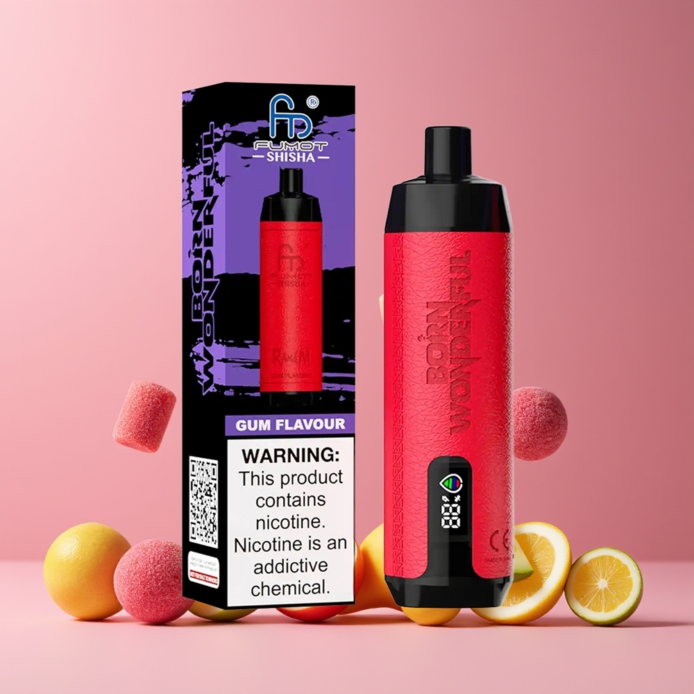 Gomme RandM Fumot Shisha 10000 Puffs Belgique Grossiste 18ml 05 Nicotine