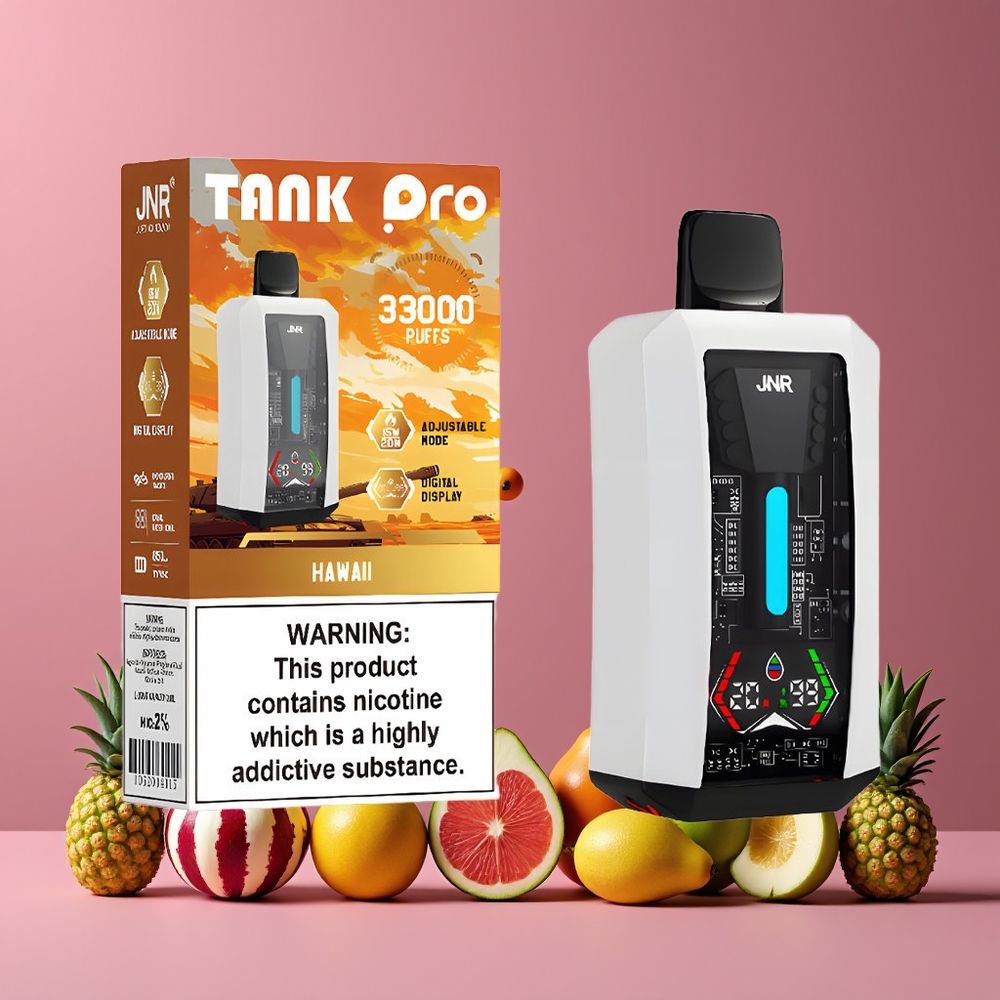 Hawaii JNR Tank Pro 33000 Puffs 28ml Belgique Grossiste Dual Mesh Coil