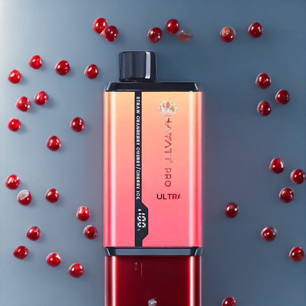 Hayati Pro Ultra Belgique Grossiste 15000 Puffs 24ml Fraise Cranberry Cerise-Glace Cerise