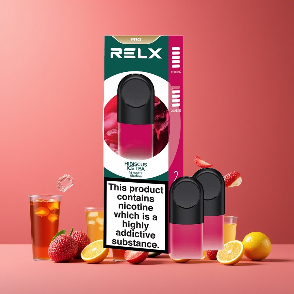 Hibiscus Thé Glacé RELX Pod Pro 18 19 ml Belgique Grossiste Goût Exceptionnel  Expérience Ultra Douce