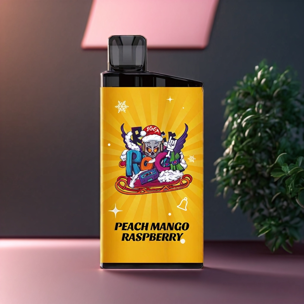 Iget Bar 3500 Puffs Vape Pêche Mangue Framboise 1400 mAh 78g Belgique Grossiste