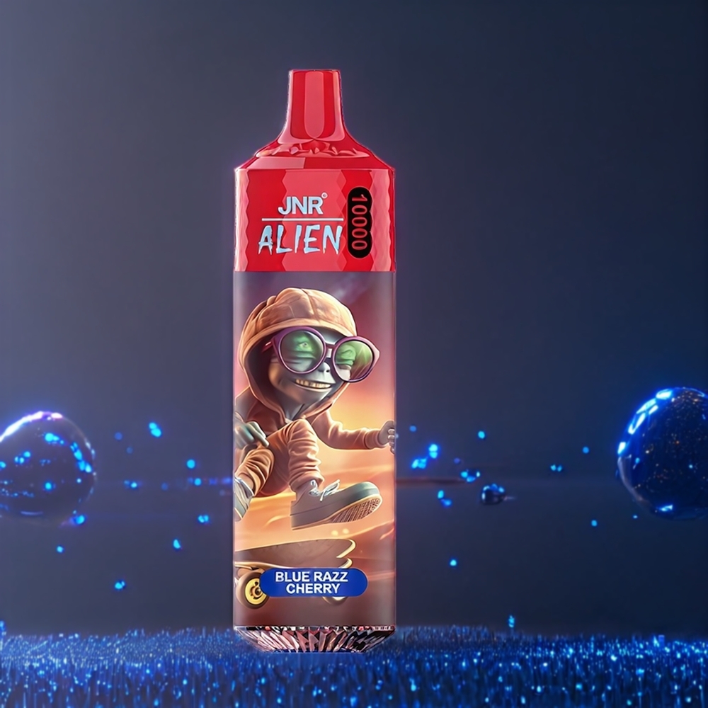 JNR Alien 10000 Puffs Belgique Grossiste avec 850mAh et Charge Rapide Type-C Blue Razz Cerise