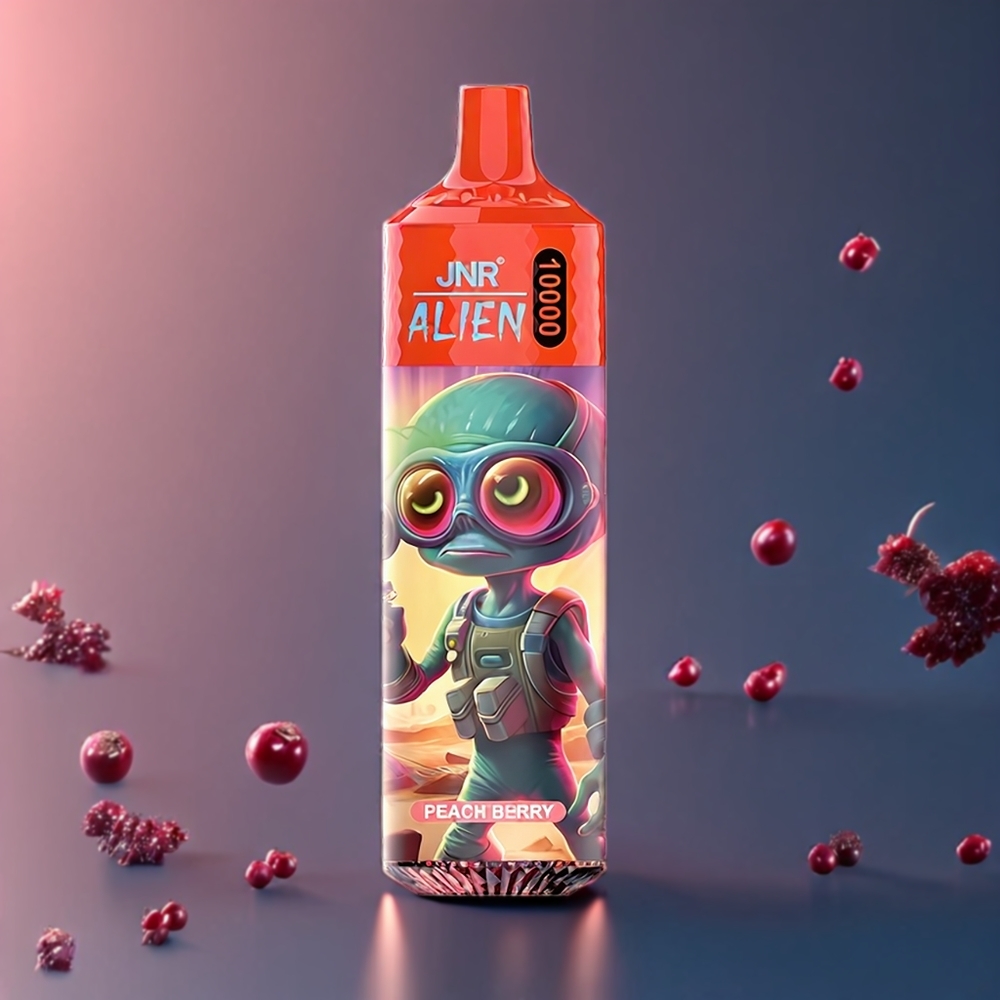 JNR Alien 10000 Puffs Peach Berry (Pêche Baie) Belgique Grossiste avec LED RGB et 850mAh