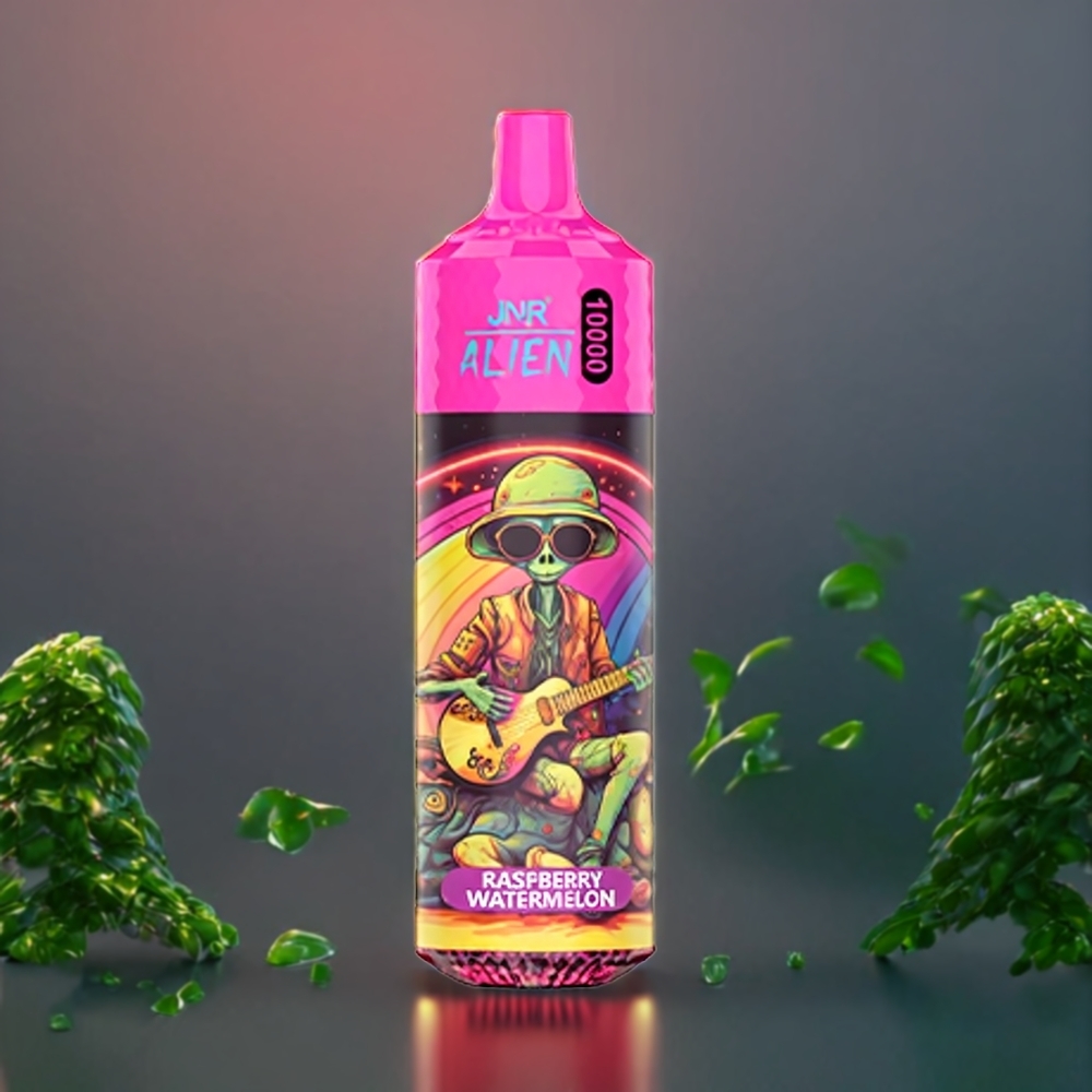 JNR Alien Belgique Grossiste 10000 Puffs 850mAh LED Type-C Framboise Pastèque