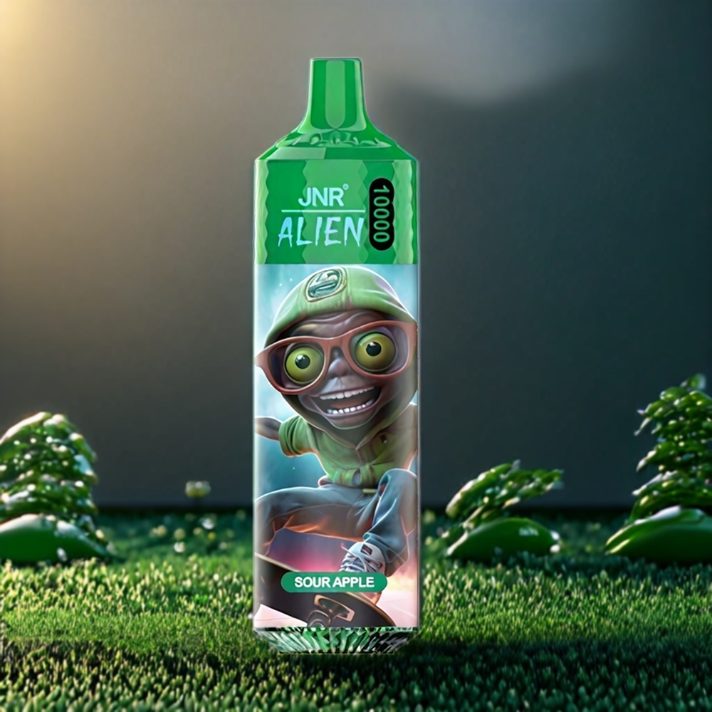 JNR Alien Belgique Grossiste 10000 Puffs Pomme Acidulée 850mAh LED RGB