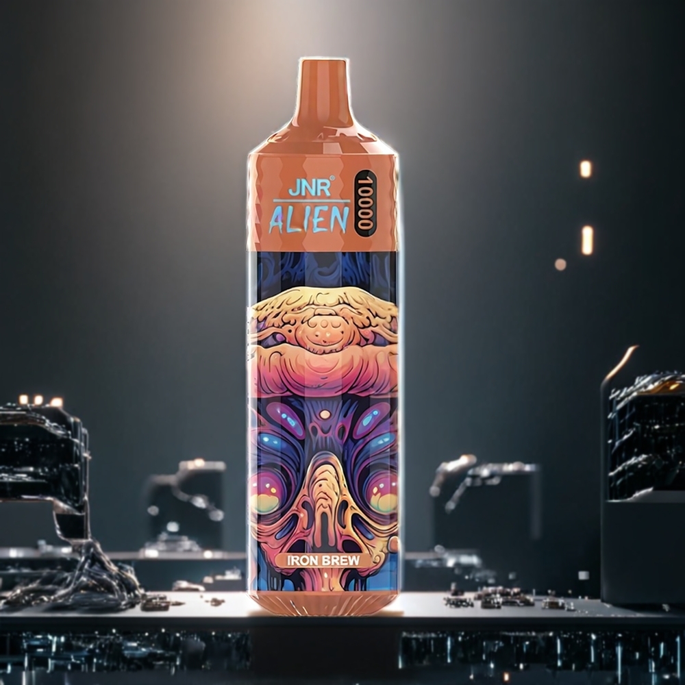 JNR Alien Belgique Grossiste 10000 Puffs Vape Iron Brew avec 850mAh et LED RGB