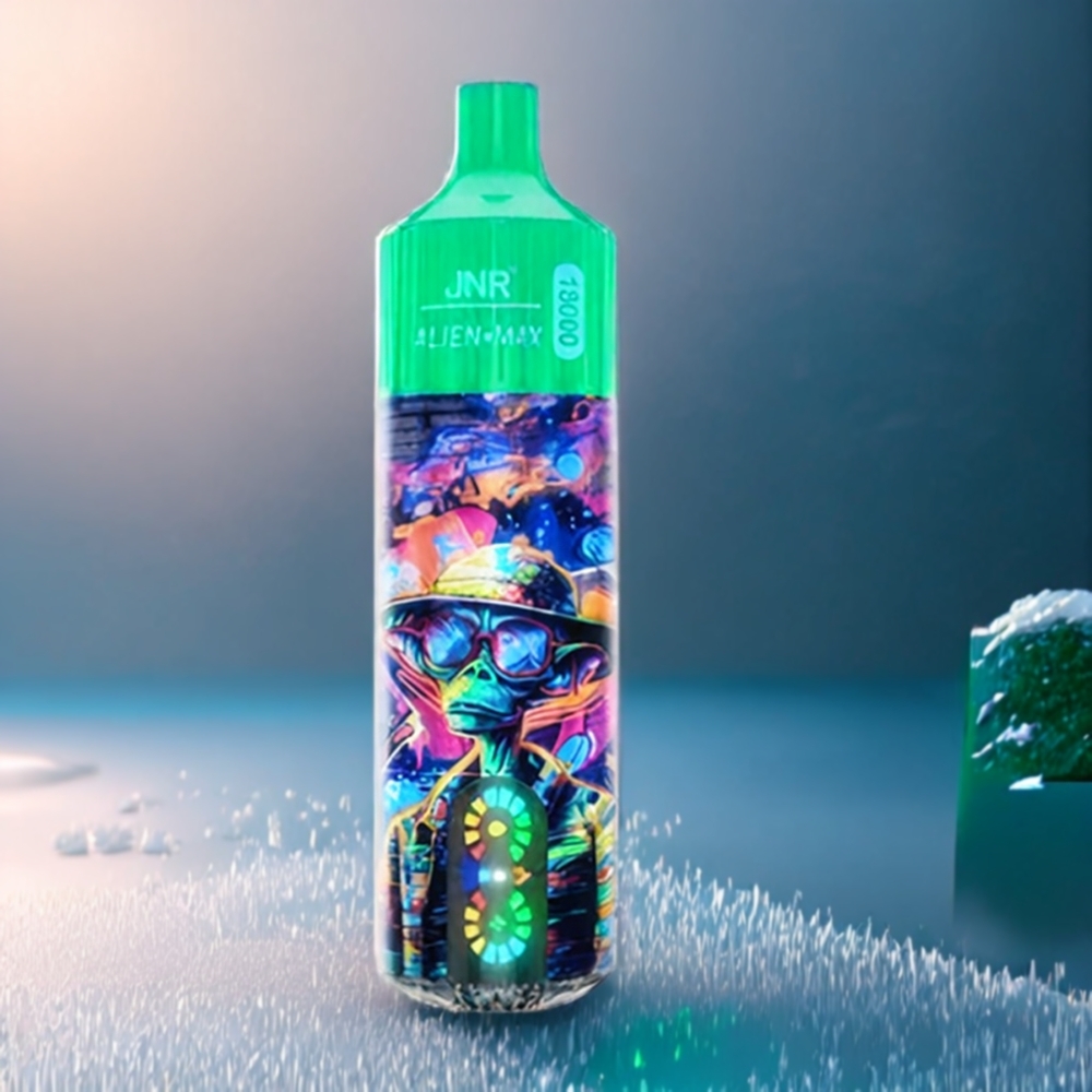 JNR Alien Max Frozen Apple (Pomme Glacée) 18000 Puffs Belgique Grossiste avec Dual Mesh Coil  28ml E-liquid