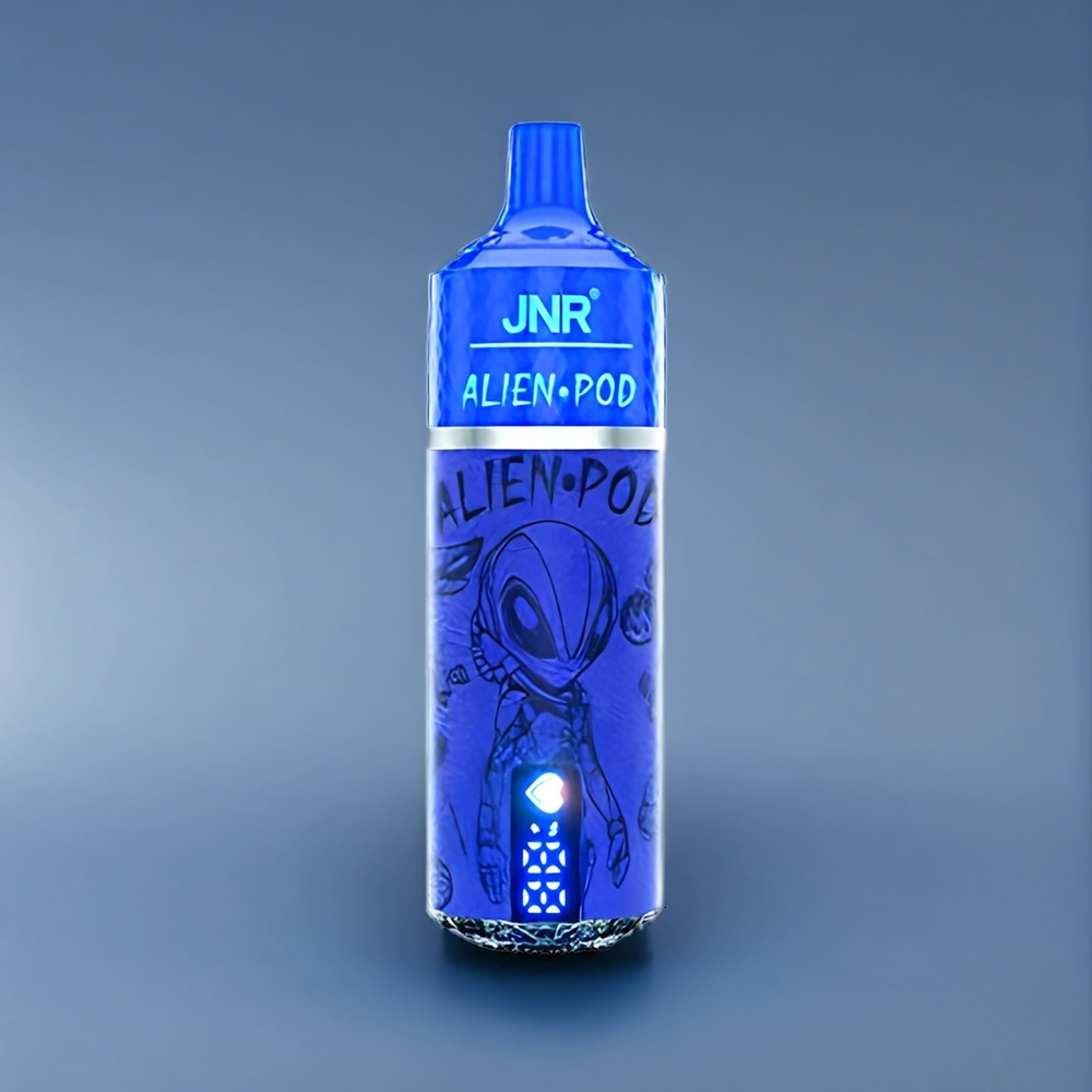 JNR Alien Pod Belgique Grossiste 13000 Puffs et Charge Rapide Type-C Vape Myrtille sur Glace