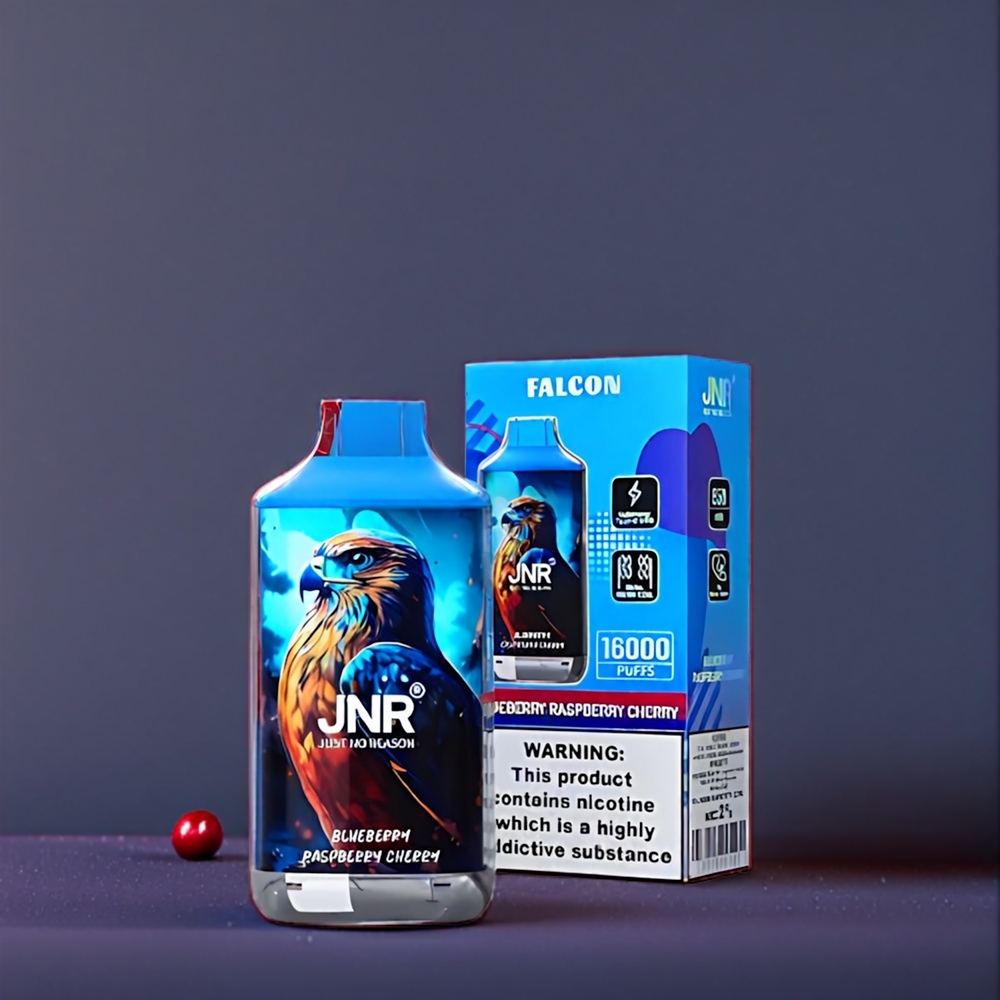 JNR Falcon 16000 Puffs Vape Belgique Grossiste Myrtille Framboise Cerise 850mAh Type C