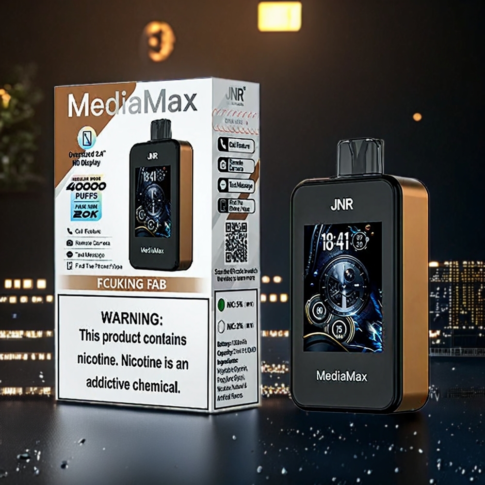 JNR MediaMax 40000 Puffs Belgique Grossiste 21mL 5 Nicotine Fcuking Fab Français