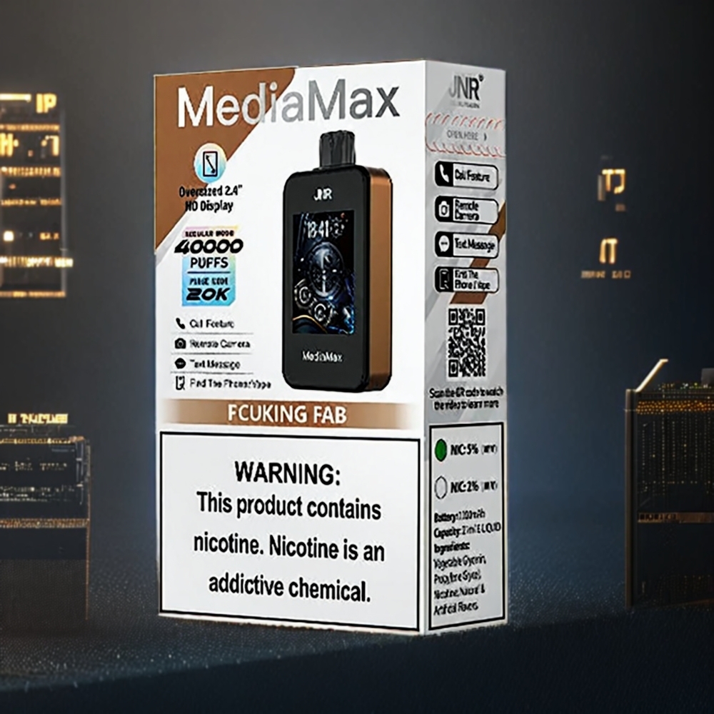 JNR MediaMax 40000 Puffs Belgique Grossiste 21mL 5 Nicotine Fcuking Fab Français