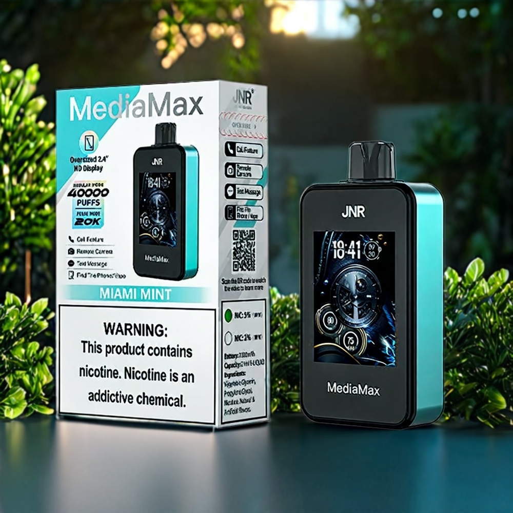 JNR MediaMax Belgique Grossiste 40000 Puffs 21mL Vape Menthe de Miami