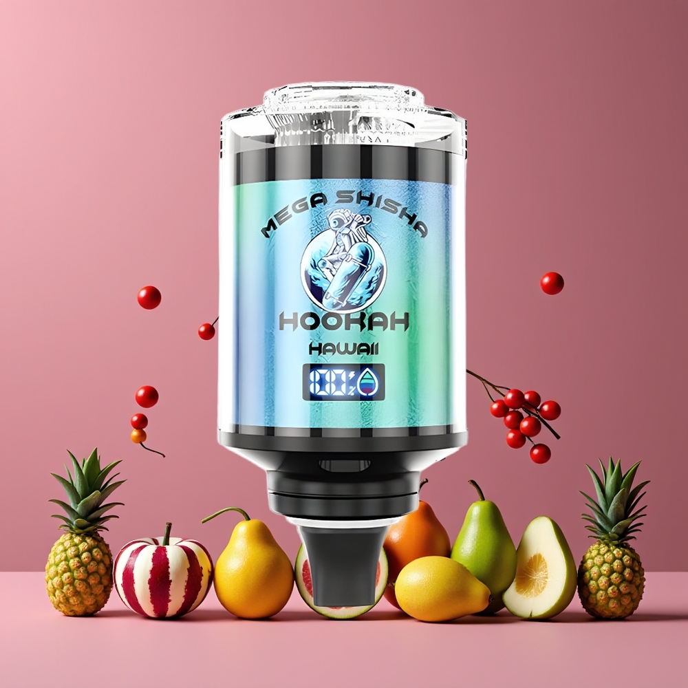 JNR Mega Shisha Hookah 100K 60ml 2200mAh Belgique Grossiste Compatibilité Bureau Hawaii