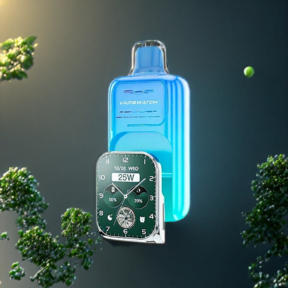 JNR Vape Watch 30000 Puffs Belgique Grossiste avec 1000mAh et 19mL Pomme Verte Glacée