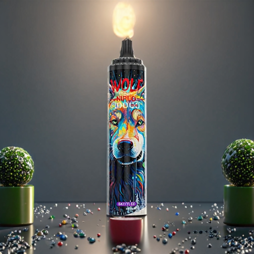 JNR Wolf 10000 Puffs Belgique Grossiste 20ml/650mAh Skittles (Arlequin)