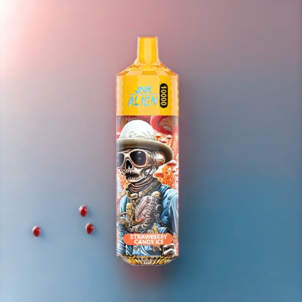 Jnr Alien 10000 Puffs Vape Fraise Bonbon Glacé Belgique Grossiste avec 850mAh et Type-C Charge Rapide