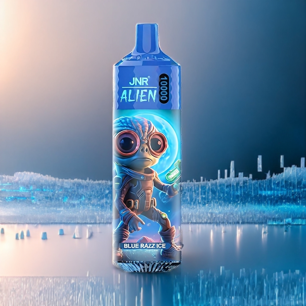 Jnr Alien Grossiste Belgique 10000 Puffs 850mAh Sport LED Vape Bleu Framboise Glacée