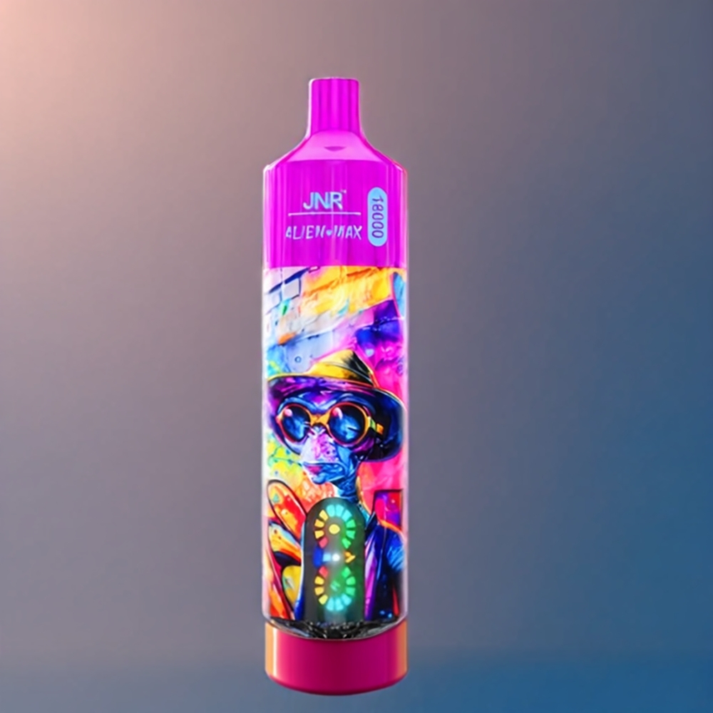 Jnr Alien Max 18000 Puffs Belgique Grossiste Écran LED Intelligent et Double Mesh Peach Blueberry Candy (Pêche Myrtille Bonbon)