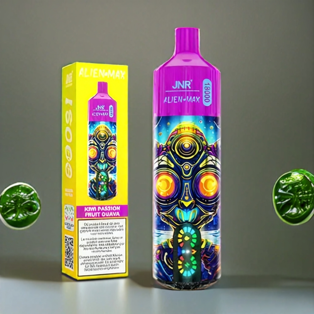 Jnr Alien Max 18000 Puffs Vape Kiwi Passion Fruit Guava Belgique Grossiste avec Dual Mesh Coil  Smart LED Display