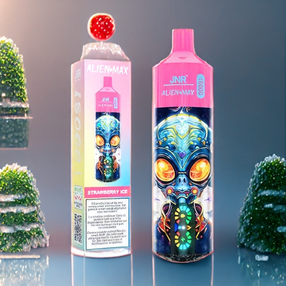 Jnr Alien Max Belgique Grossiste 18000 Puffs Double Coil et Charge Rapide Type-C Fraise Glacée