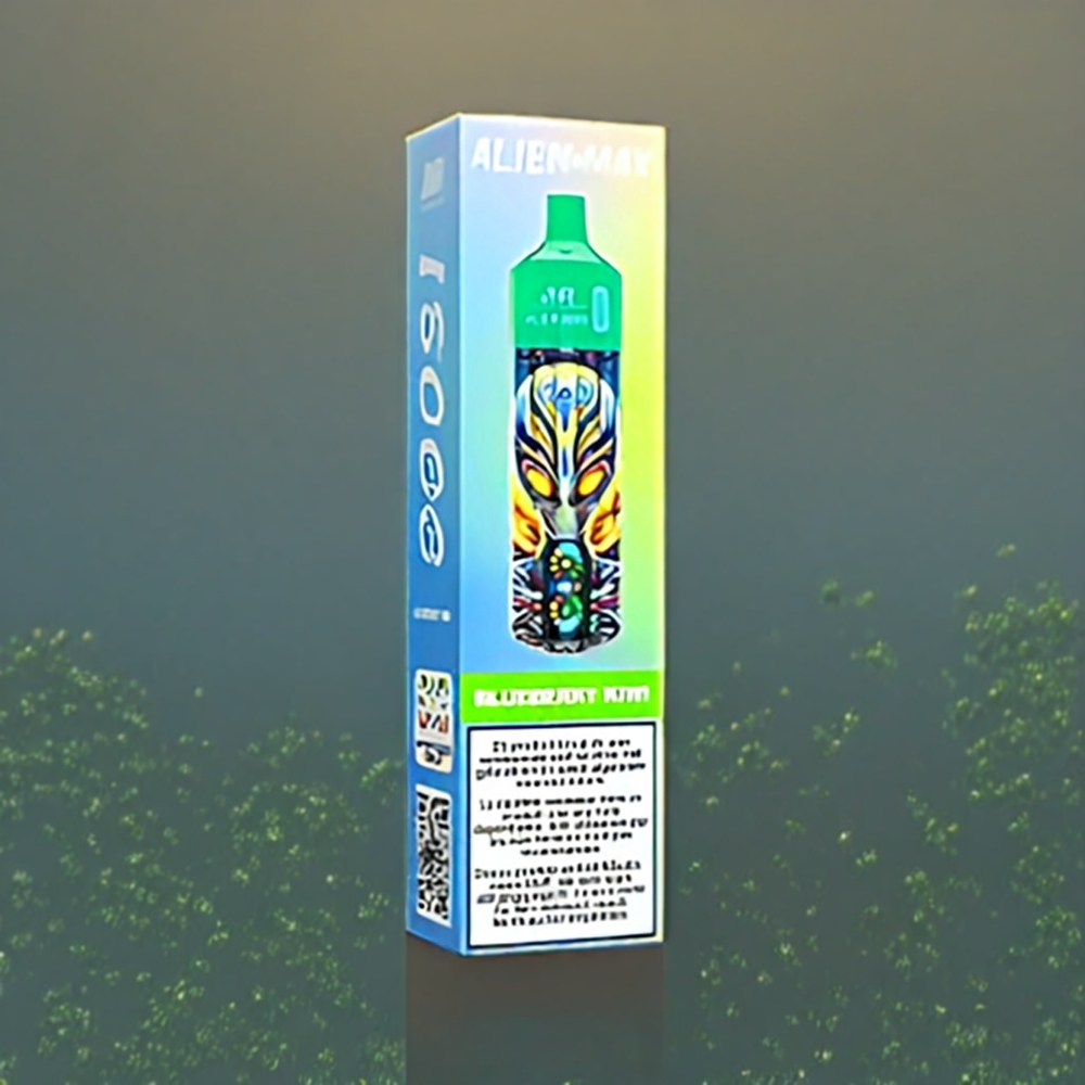 Jnr Alien Max Belgique Grossiste 18000 Puffs Double Coille Double Cœur  Charge Rapide Type-C Myrtille Kiwi