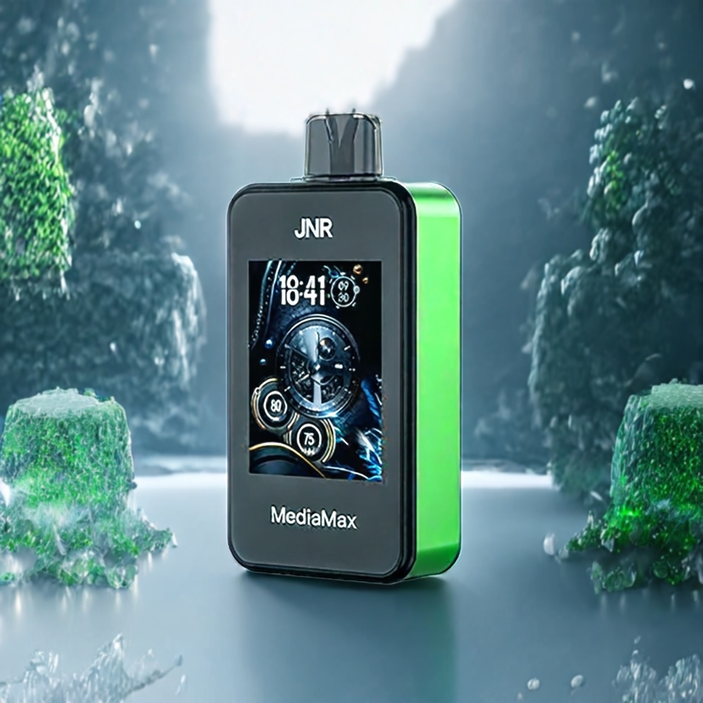 Jnr Mediamax 40000 Puffs Belgique Grossiste 21mL 5 Pomme Verte Glacée Vape