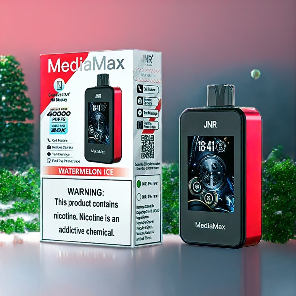 Jnr Mediamax 40000 Puffs Vape Pastèque Glacée Belgique Grossiste 21mL 1000mAh