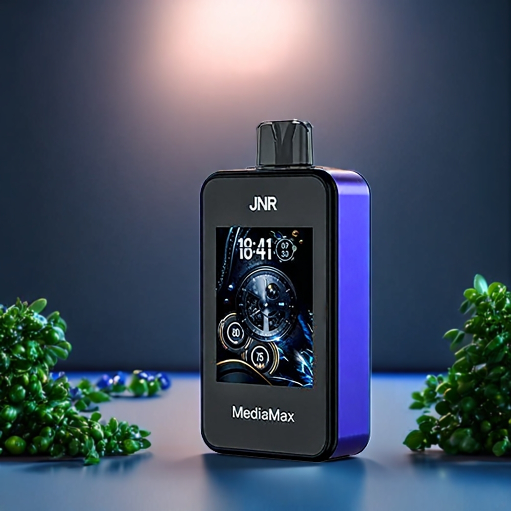 Jnr Mediamax Belgique Grossiste 40000 Puffs 21mL HD Display Vape Myrtille Pastèque