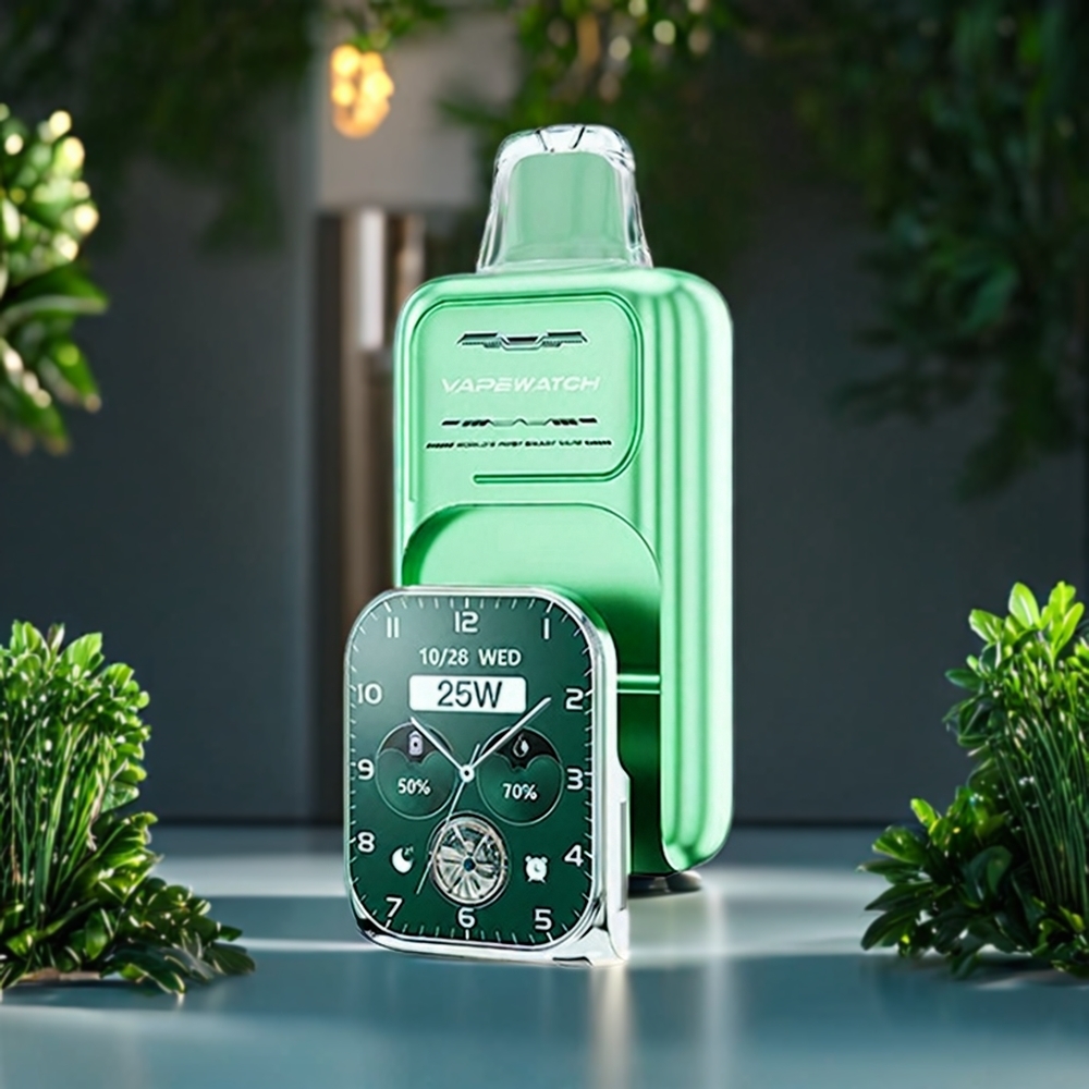 Jnr Vape Watch 30000 Puffs Belgique Grossiste 1000mAh Type-C Menthe de Miami