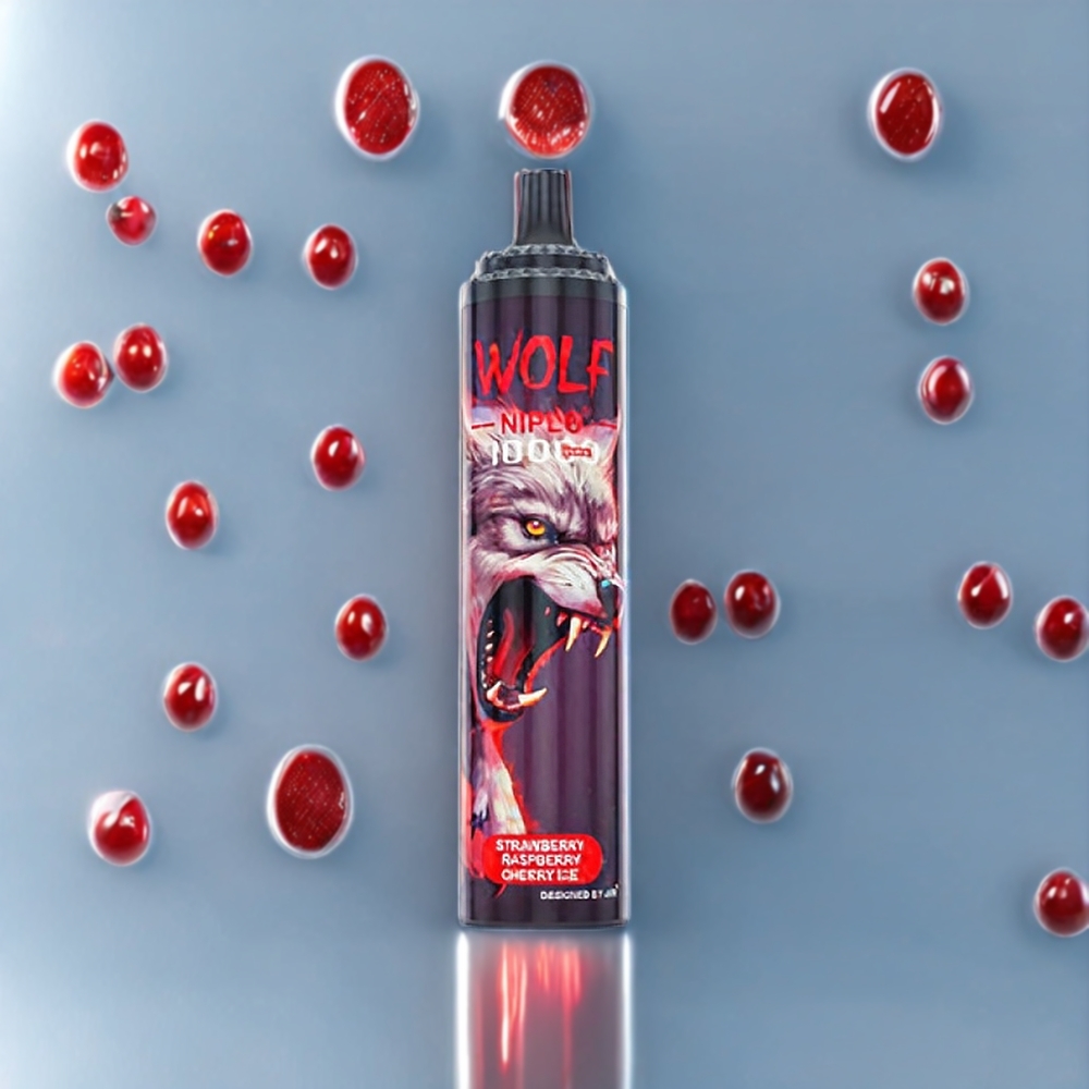Jnr Wolf 10000 Puffs 20ml Fraise Framboise Cerise Glacée Belgique Grossiste