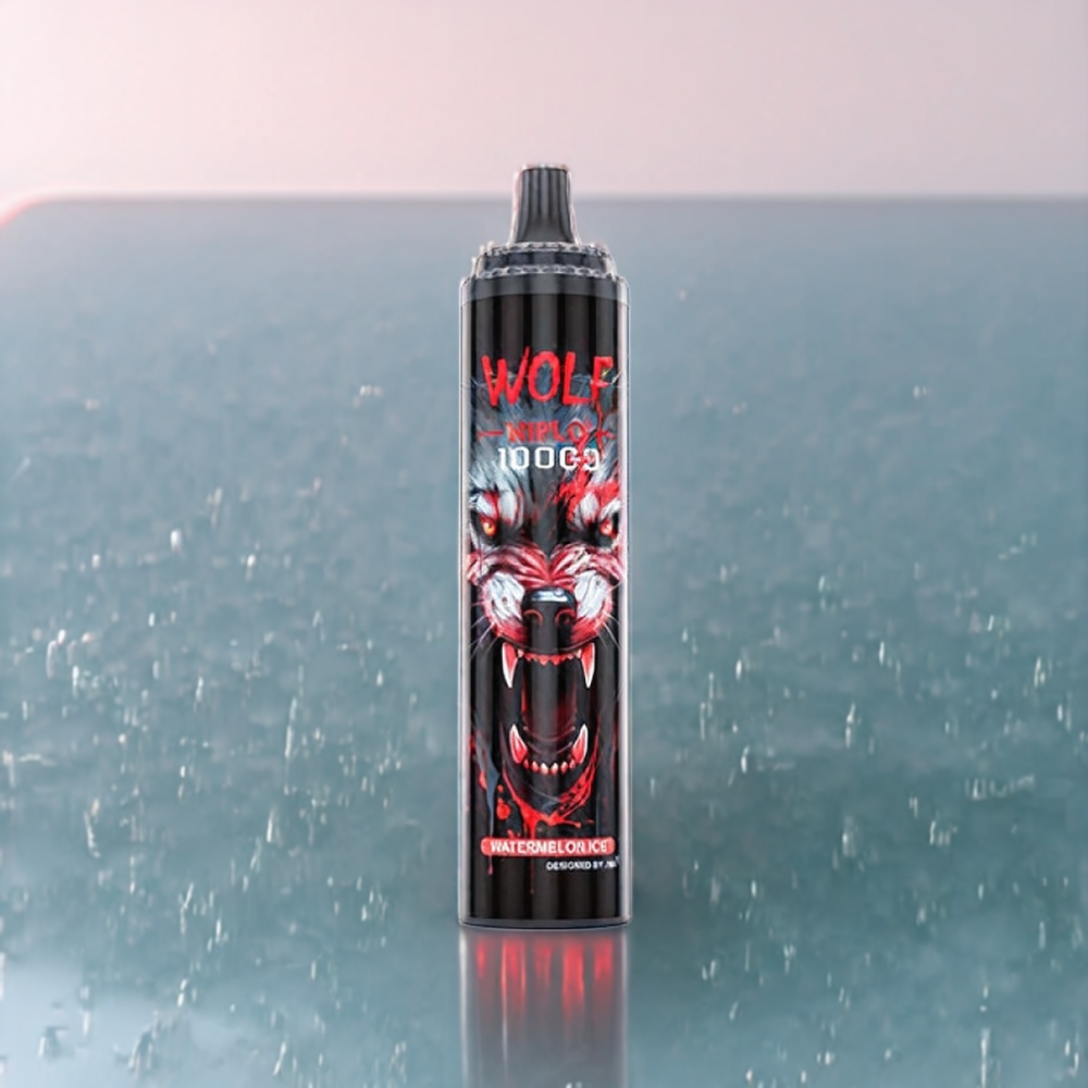 Jnr Wolf Belgique Grossiste 10000 Puffs Pastèque Glacée avec Coil Mesh 10 Ohm et 20ml E-liquide